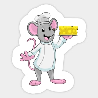 Mouse as Cook with Cheese Sticker